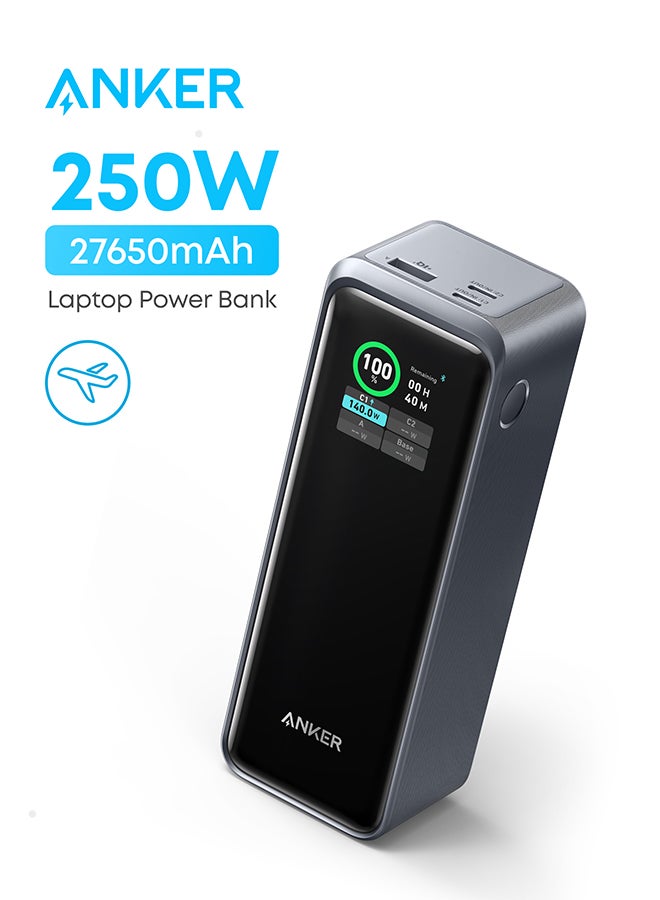 بنك طاقة Prime 27,650 مللي أمبير (250 واط)، شاحن محمول 3 منافذ، تطبيق ذكي، متوافق مع سلسلة iPhone 14/13 وSamsung وDell وAirPods والمزيد (قاعدة الشحن غير متضمنة) - Image 1